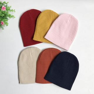 T409 Korean Monochrome Knitted Elastic Baby Cap, Baby Cap, Spring and Autumn Cap, Head Cap, 50g