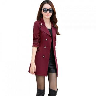 2017春秋新款30-35-40歲中年婦女裝中年媽媽裝大碼中長款風衣外套