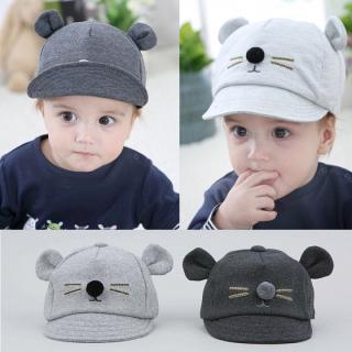 T1172 Korean Autumn and Winter Mouse Duck Tongue Cap Children's Baseball Cap New Baby Cap Baby Cap Autumn Cap