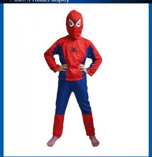 千奇坊圣诞节服装儿童表演出服装服饰蝙蝠侠蜘蛛侠衣服紧身衣