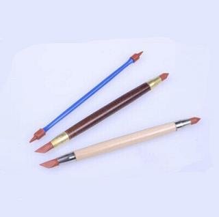 包邮三支双头软头笔橡皮笔 橡胶笔 雕塑 陶艺软陶 粘土制作工具